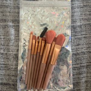 Rose Gold Travel Cosmetic Brush Set- 8 Piece